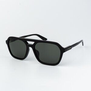 Gucci Men Sunglasses Black Grey Pilot GG1823SA 001 NEW AUTHENTIC